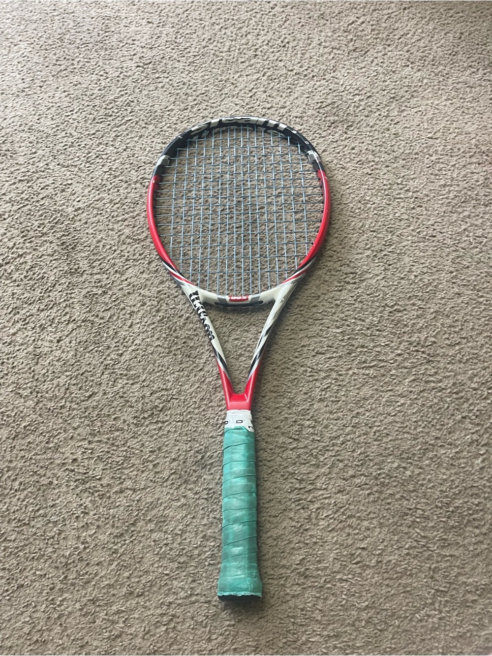 Wilson Red, White & Teal Tennis Racket 99s Wilson stream 10.7 oz tennis racket